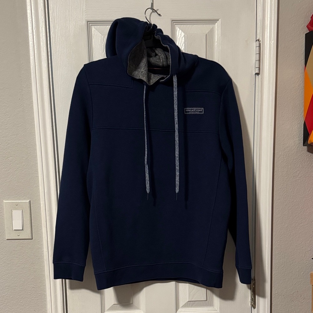 Vineyard Vines Men's Navy Hooded Pullover Sweatshirt